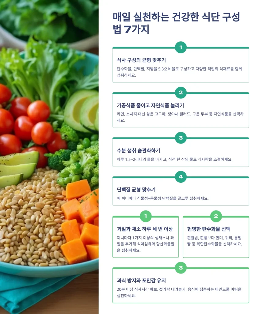 매일 실천하는 건강한 식단 구성법 7가지 - 7